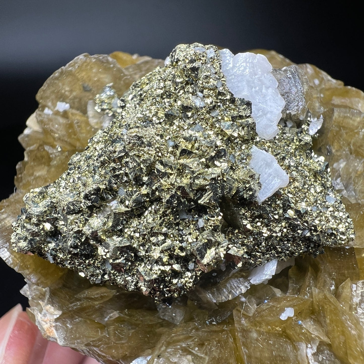 Chalcopyrite cover Tetrahedrite + Dolomite + Siderite (Free shipping)