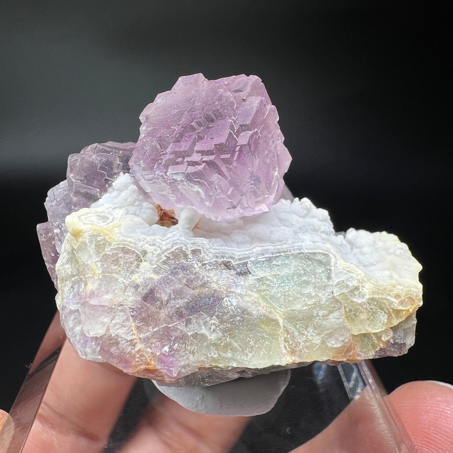 Fluorite + Quartz (Free shipping)