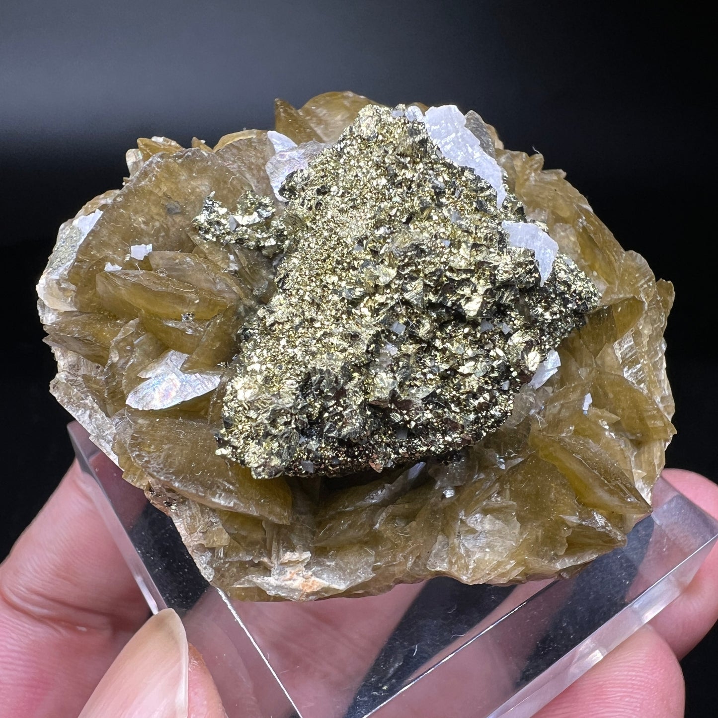 Chalcopyrite cover Tetrahedrite + Dolomite + Siderite (Free shipping)