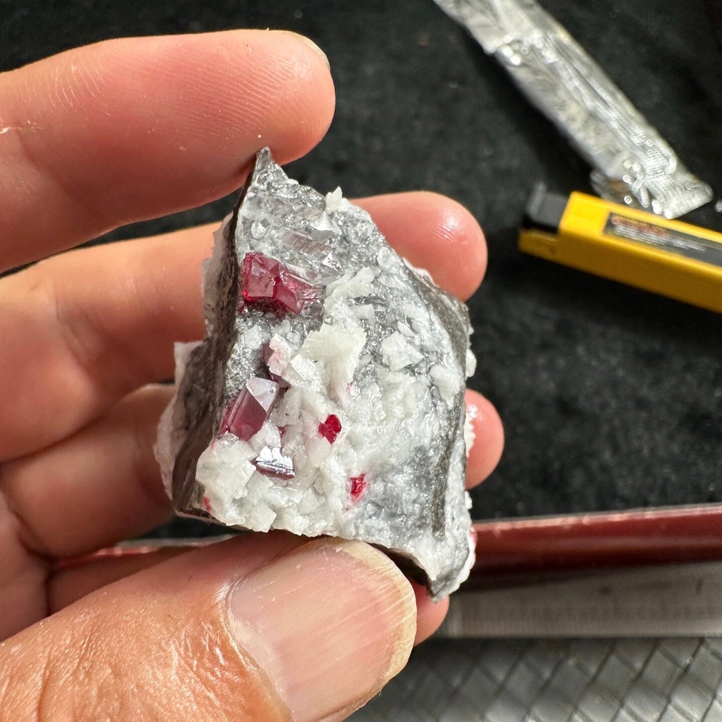 Cinnabar + Quartz + Dolomite (Free shipping)