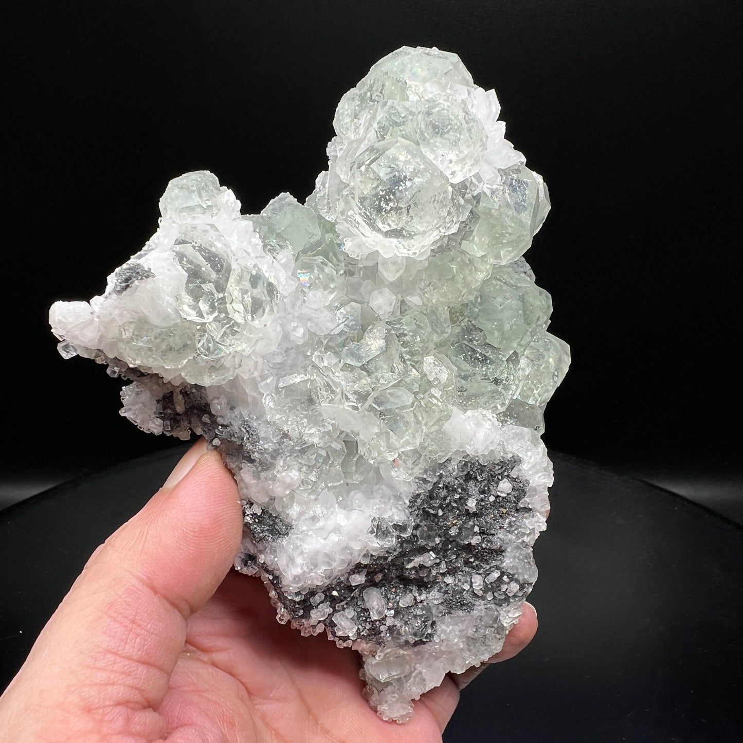 Floater Fluorite + Quartz + Calcite (Free shipping)