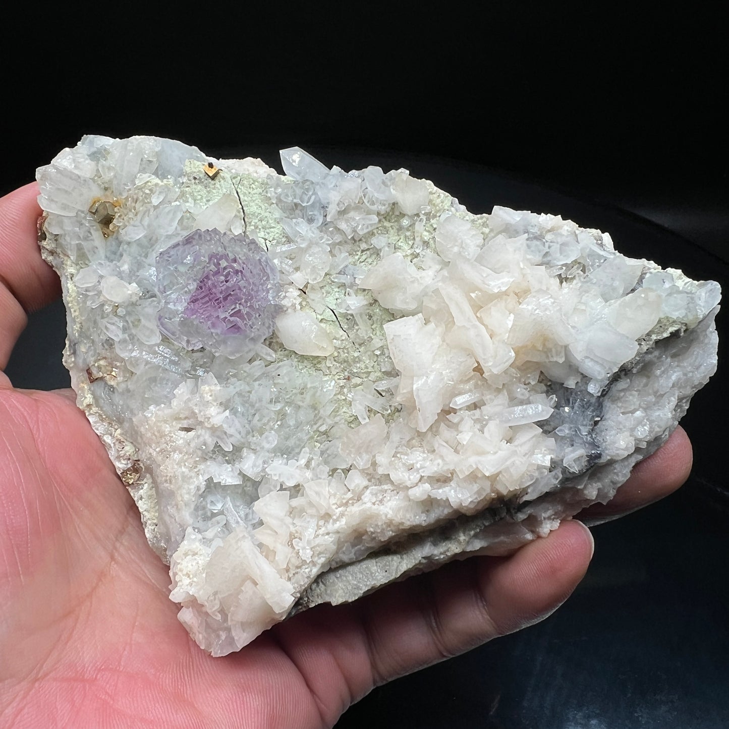 Fluorite + Dolomite + Pyrite + Calcite + Quartz (Free shipping)