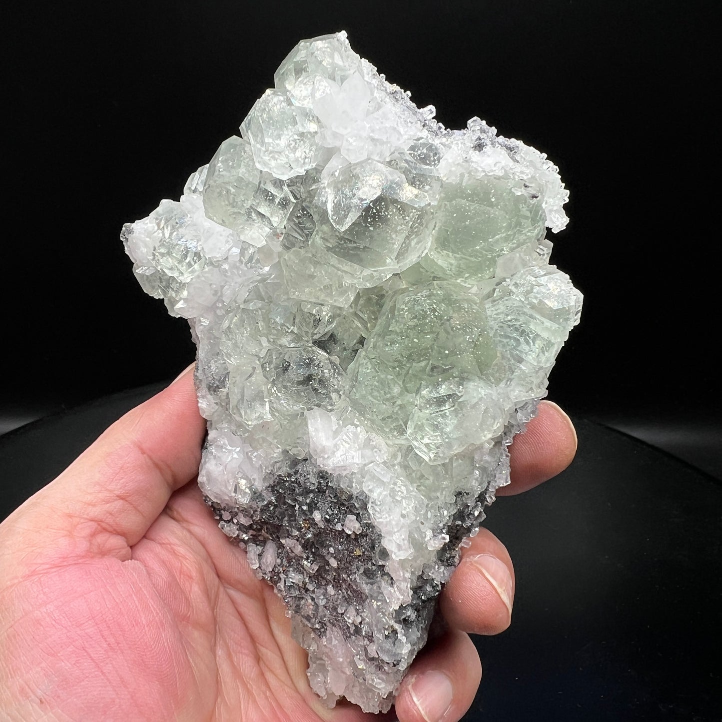 Floater Fluorite + Quartz + Calcite (Free shipping)