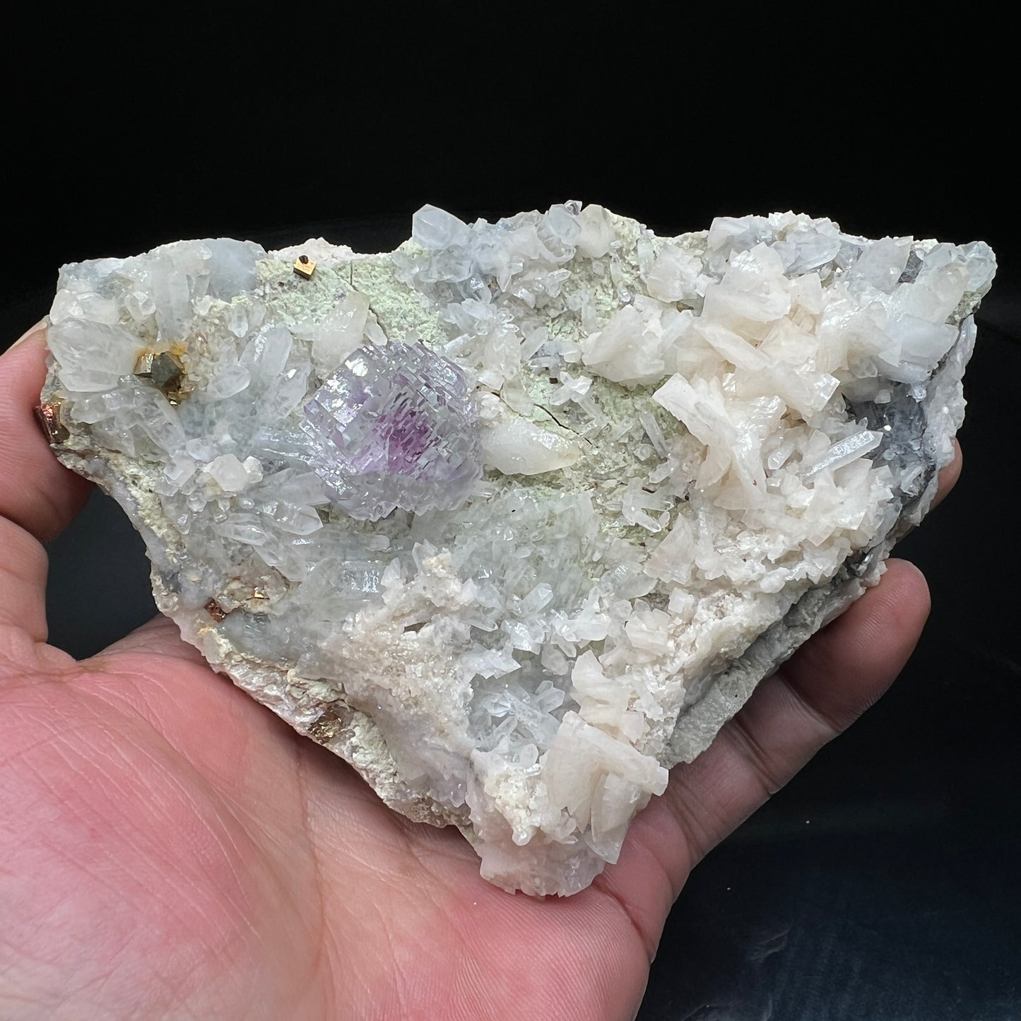 Fluorite + Dolomite + Pyrite + Calcite + Quartz (Free shipping)