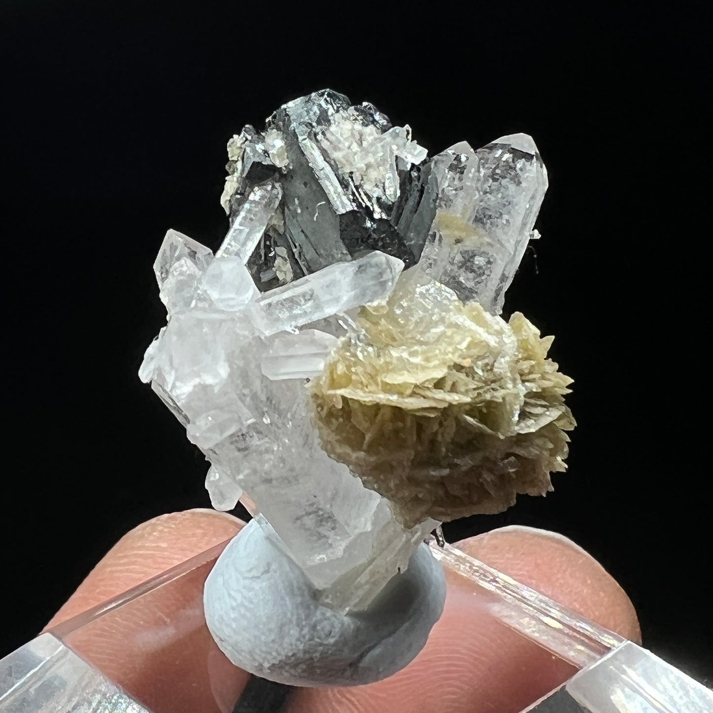 Floaters Tetrahedrite + Two-ended termination Quartz + Siderite (Free shipping)