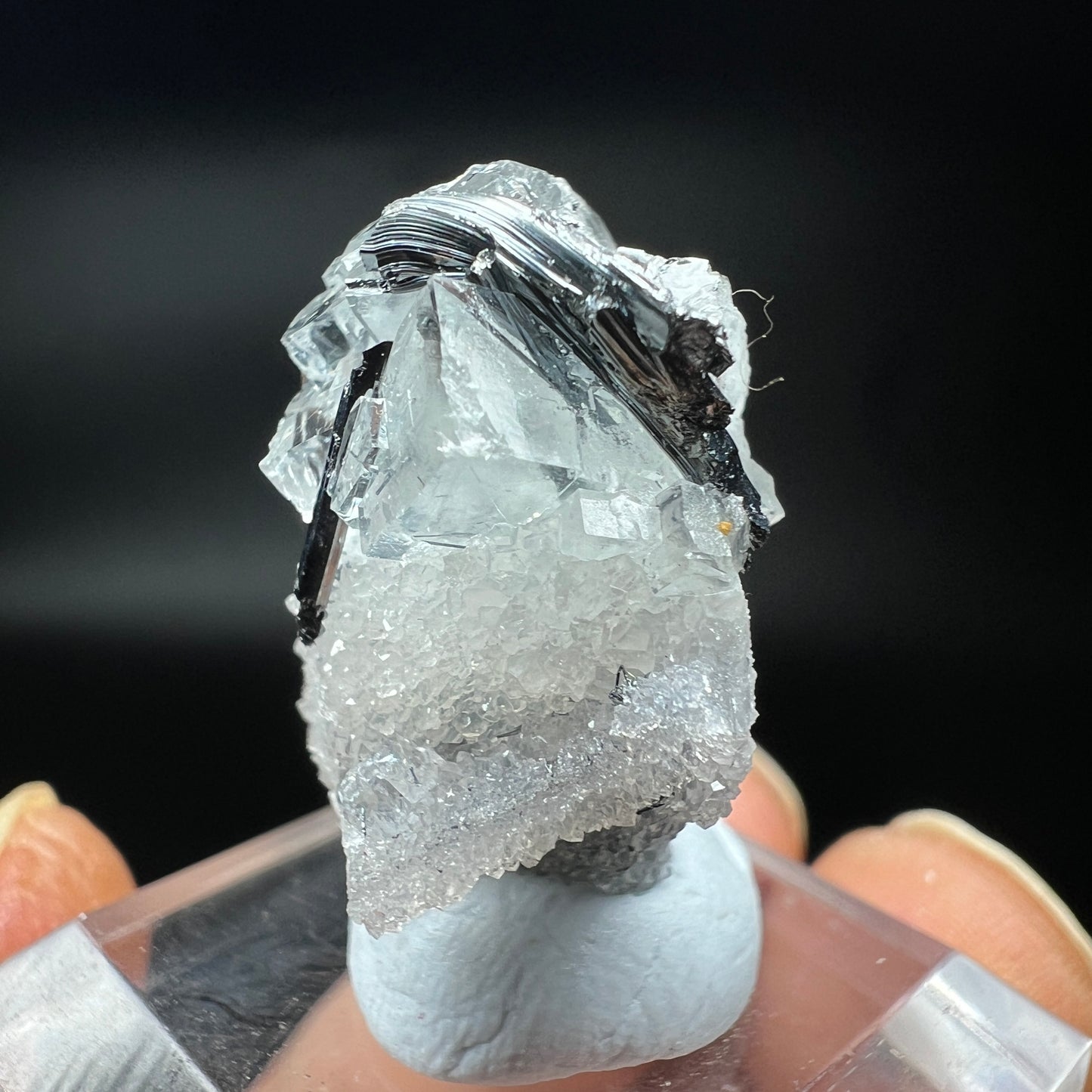 Rare Fluorite contain Stibnite (Free shipping)