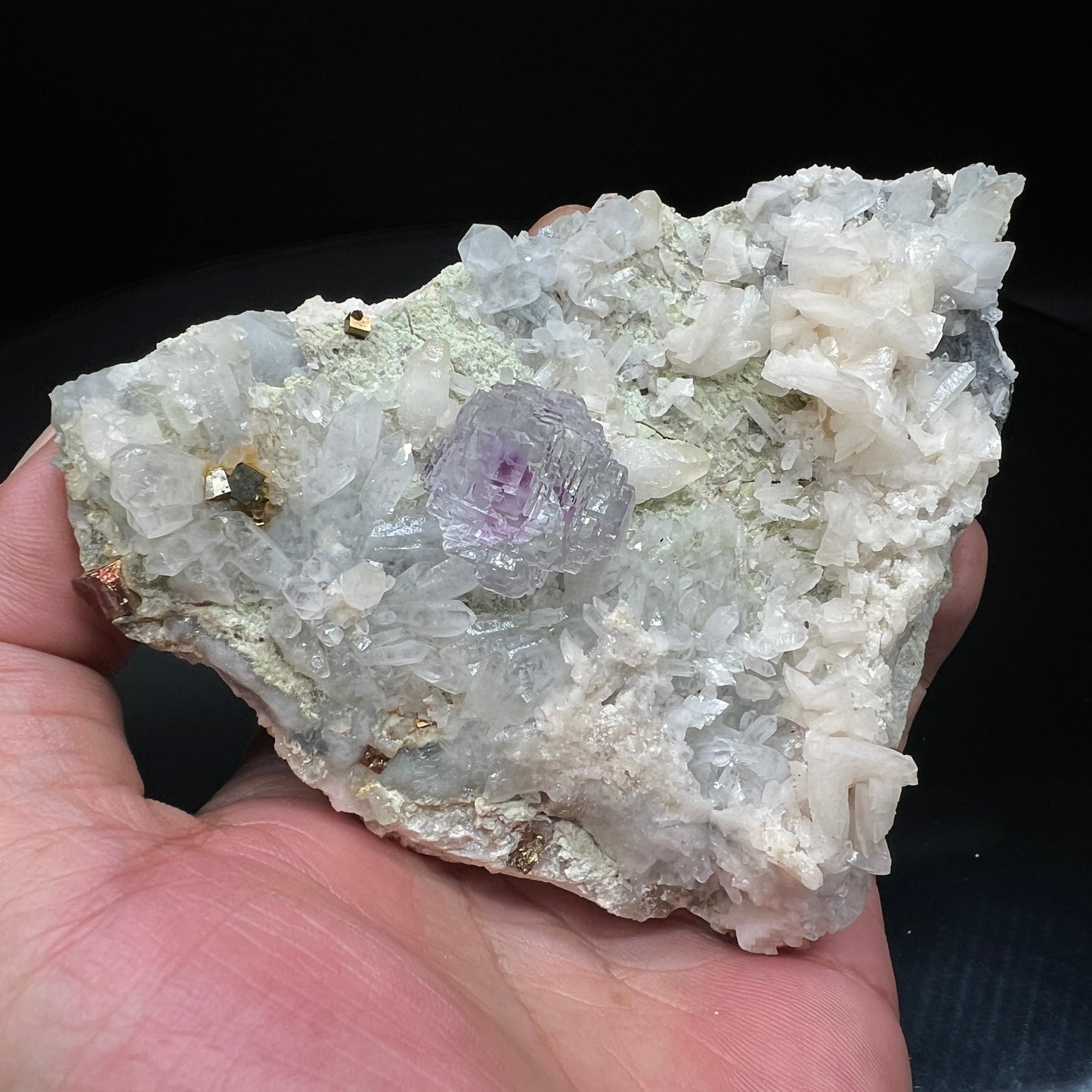 Fluorite + Dolomite + Pyrite + Calcite + Quartz (Free shipping)