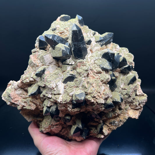 Black Quartz + Epidote + Feldspar (Free shipping)