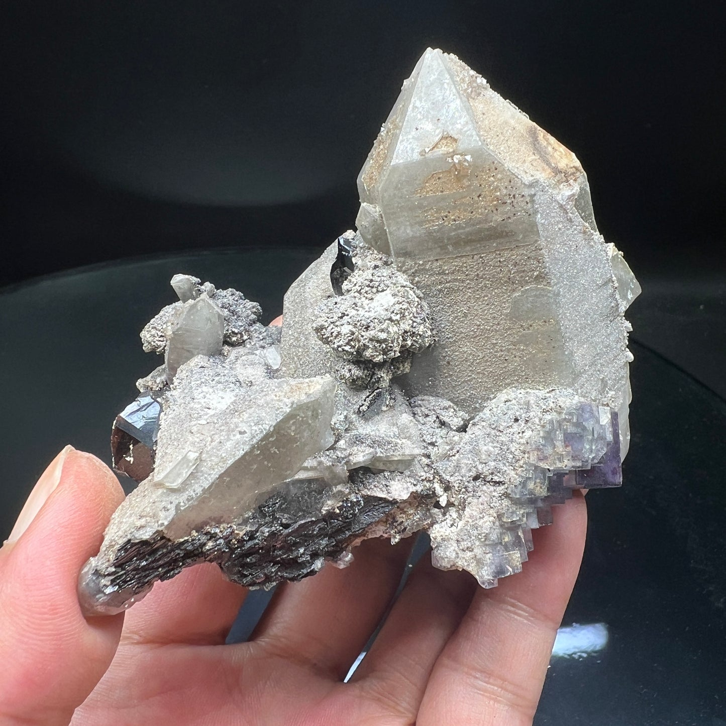 Cassiterite + Quartz + Wolframite (Free shipping)