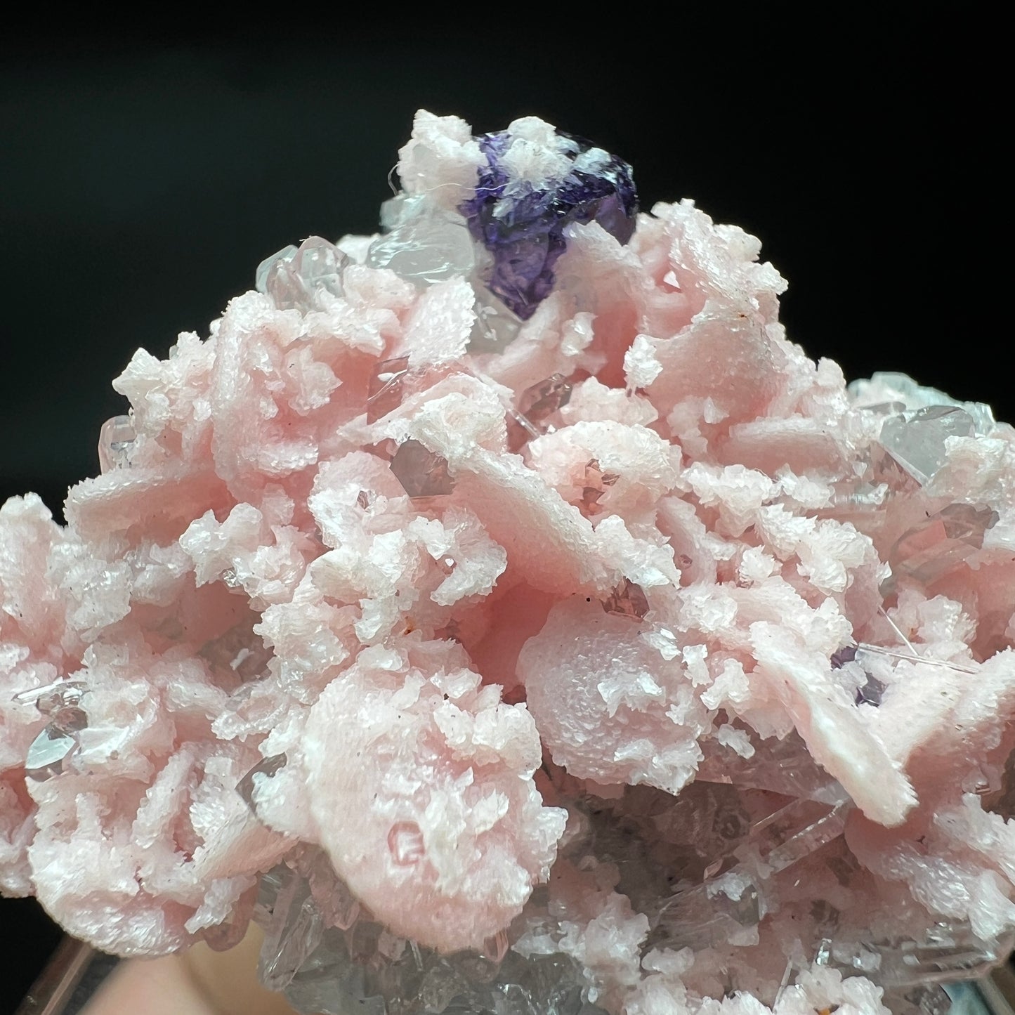 Rhodochrosite + Fluorite + Quartz (Free shipping)