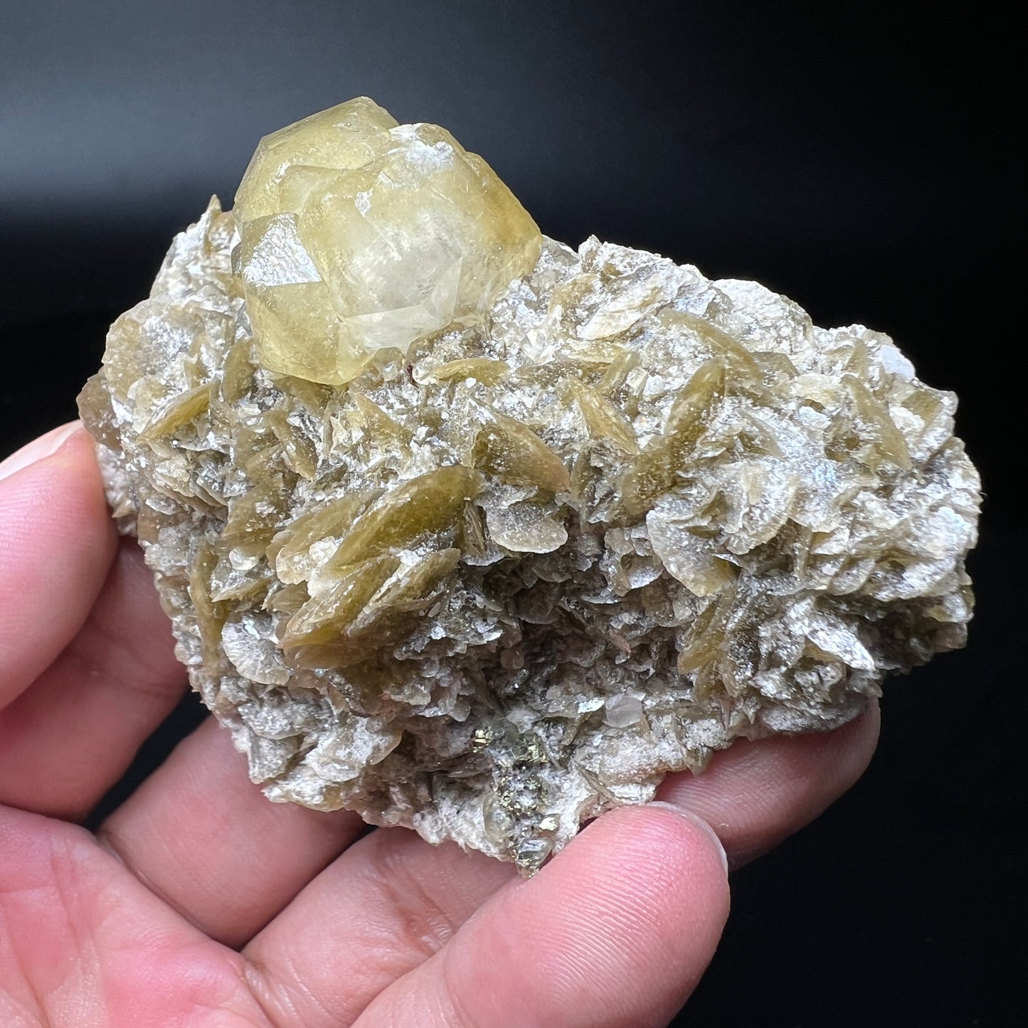 Calcite + Chalcopyrite + Siderite (Free shipping)