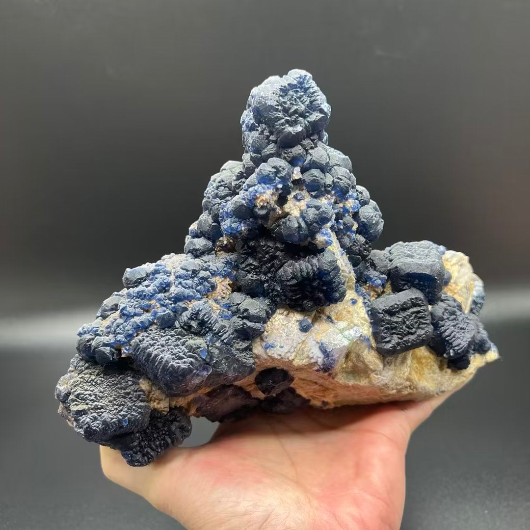 Blue Fluorite + Quartz (Free shipping)