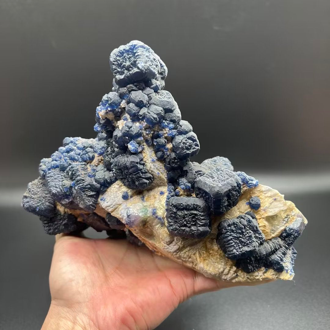 Blue Fluorite + Quartz (Free shipping)