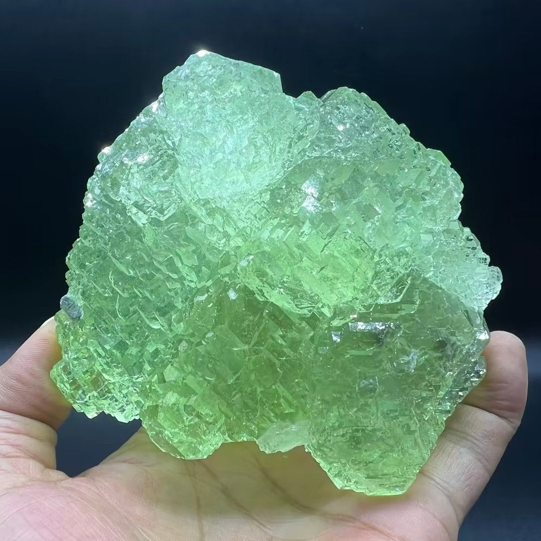 Floaters Large crystals ladder transparent Fluorite (Free shipping)