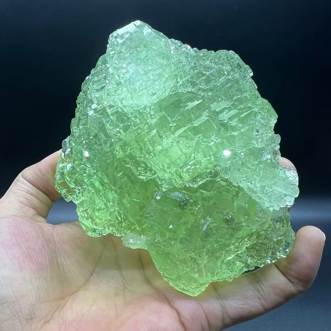 Floaters Large crystals ladder transparent Fluorite (Free shipping)