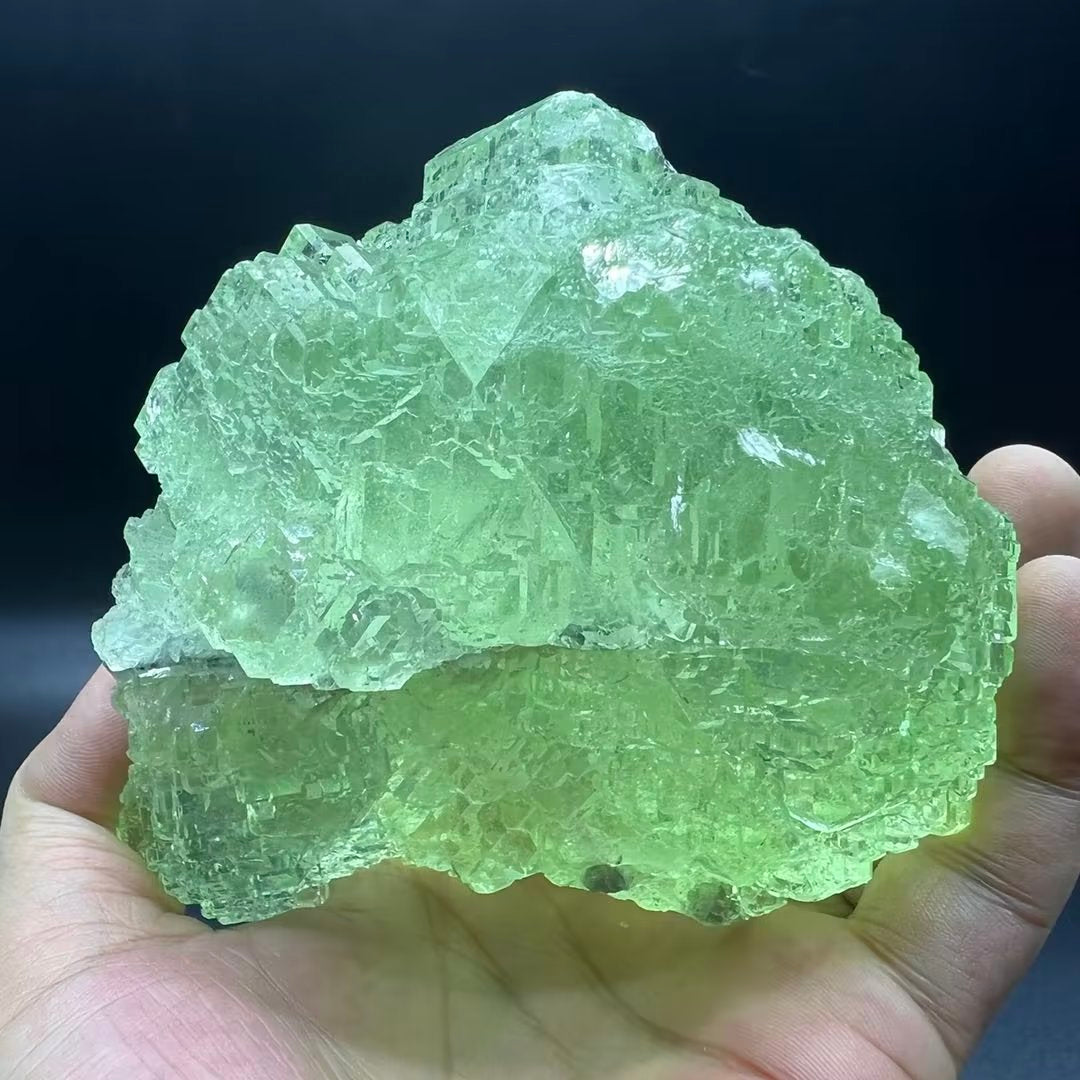 Floaters Large crystals ladder transparent Fluorite (Free shipping)