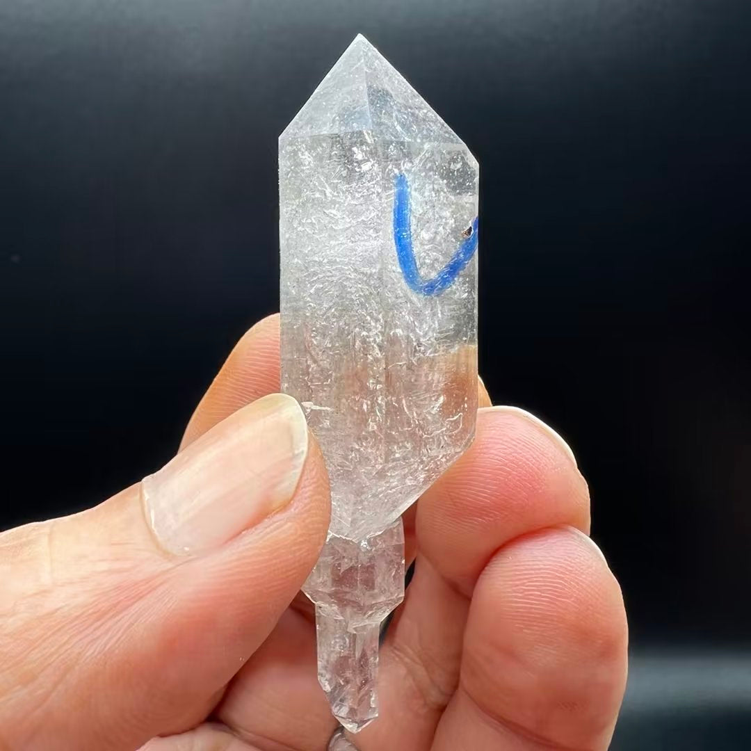 Two-ended termination Sceptre Quartz include Water (Free shipping)