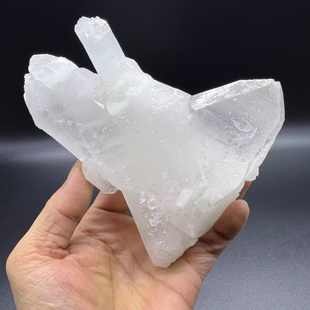 Large crystals float Japan law twins Quartz (Free shipping)