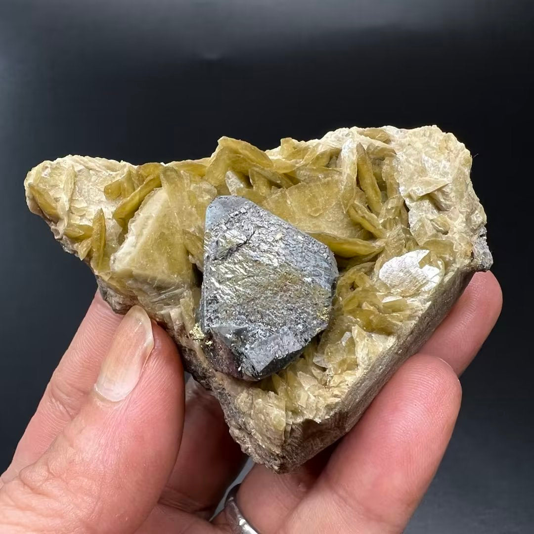 Large crystals Tetrahedrite + Chalcopyrite + Siderite (Free shipping)