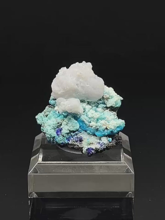 Creedite + Gibbsite + Azurite (Free shipping)